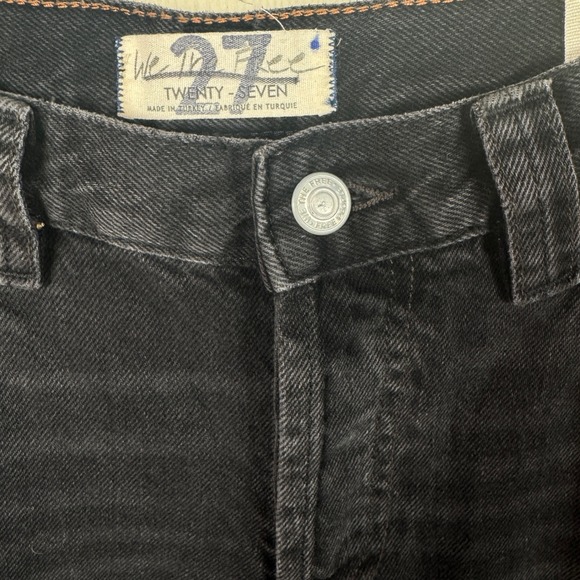 We The Free Crvy Siren Low Rise Straight Leg Button Fly Black Jeans NWT Size 27S - Picture 5 of 13